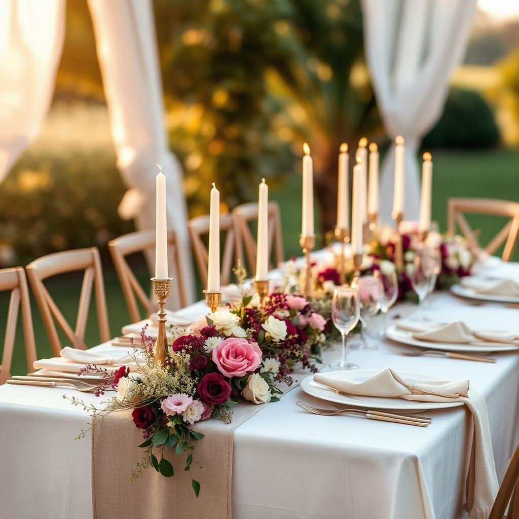 Wildflower wedding table